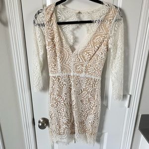 Ivory/Nude lace dress size Small